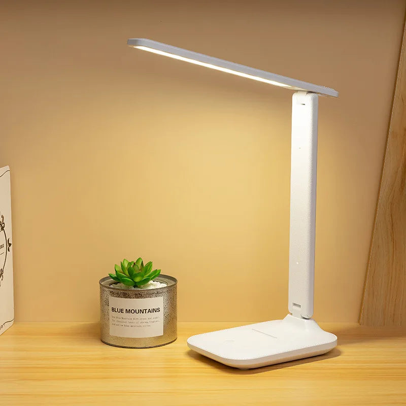 LED Desk Lamp Touch Dimmable Battery-Powered Eye Protection