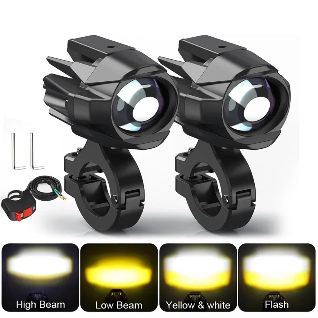 Auxiliary Fog Spot Light 3500K Strobe Off-Road Motorbike 2026 – HAOLIDE LED Motorcycle Headlight 6000K