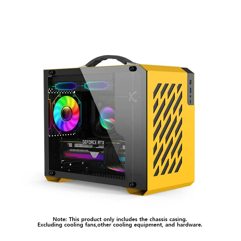 Mini ITX Case Glass Side 240mm Watercooling Travel-Friendly