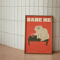 Black Cat Wall Art Red Orange Canvas Print Water-Resistant
