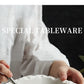 White Porcelain Rock Edge Soup Bowl Contemporary Tableware
