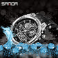 Sports Digital Watch Dual Display LED Military Style Rugged Watch Fall 2026 Water Resistant