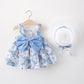 floral a-line, flowy cotton-polyester, for summer beach party – Plush baby girl dress