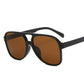 Oversized Vintage Sunglasses Women Retro Big Frame Square Glasses with Pouch Black Yellow