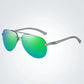 Men's Aviator Sunglasses Metal Frame Mirror Lens Driving Glasses