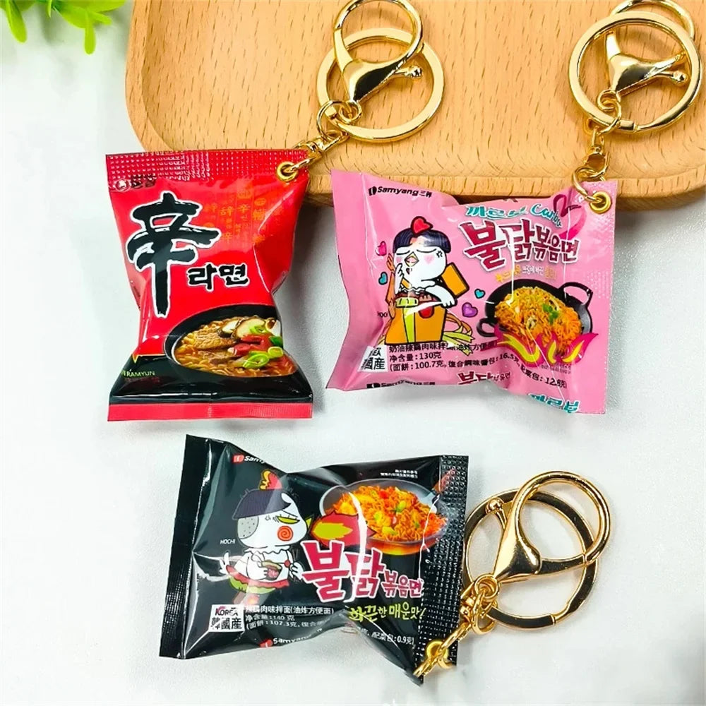 Noodle Instant Keychain Mini Snack Phone Charm Gift