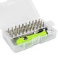 Precision2025 Edition Screwdriver Kit 32-In-1 Magnetic Bits Repair Device Kit For Phones And Tablets Green Handle Back To School