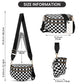 checkered nylon, box shape, travel and daily use – Multi-Use unisex crossbody bum bag