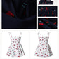 Plush girls' sundress - smocked bodice, daisy print, polyester, for casual summer outings