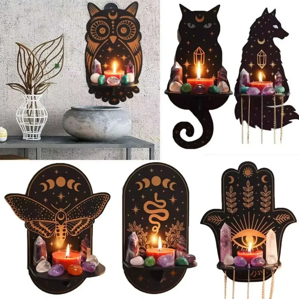 Shelf Wall Hanging Candle Shelf Whimsical Wall Decor Halloween Fall 2025 Cozy Ambient Lighting Gift Idea