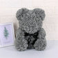 Rose Faux Teddy Bear with Gift Box and Lights - Romantic Anniversary or Valentine's Day Gift, Wedding Decor