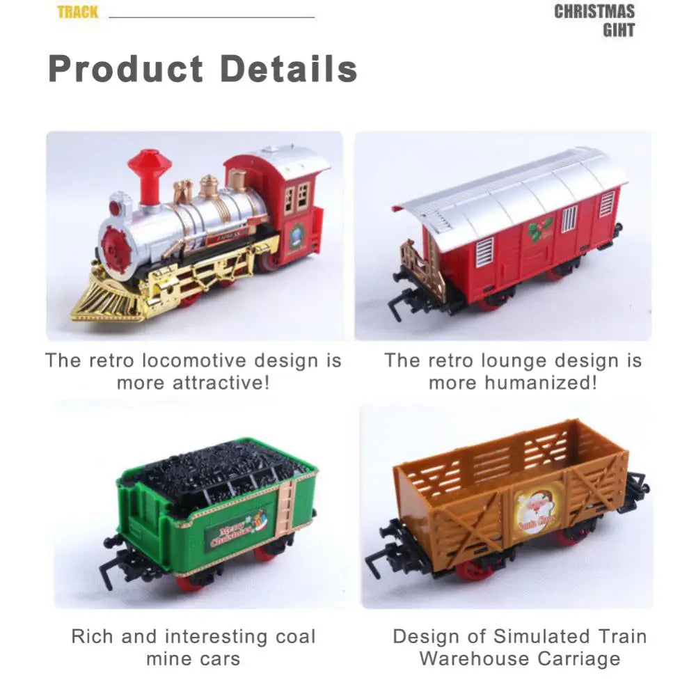 Top-Grade Remote Control Motor-Driven Train Kit - Creative Christmas Gift for Kids, Fun Train Toy with Music and Lights