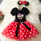 knee-length polka-dot tutu, cotton-polyester-voile, birthday party – Light girls' Minnie Mouse dress