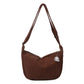 Corduroy Crossbody Bag Large Capacity Beige Shoulder Bag Fall 2026 Regular Use