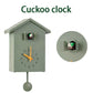 Cuckoo Wall Clock 20x25cm Muted Green Contemporary Hanging Household Clock Fall 2025 Whimsical Quartz Pendulum Gift