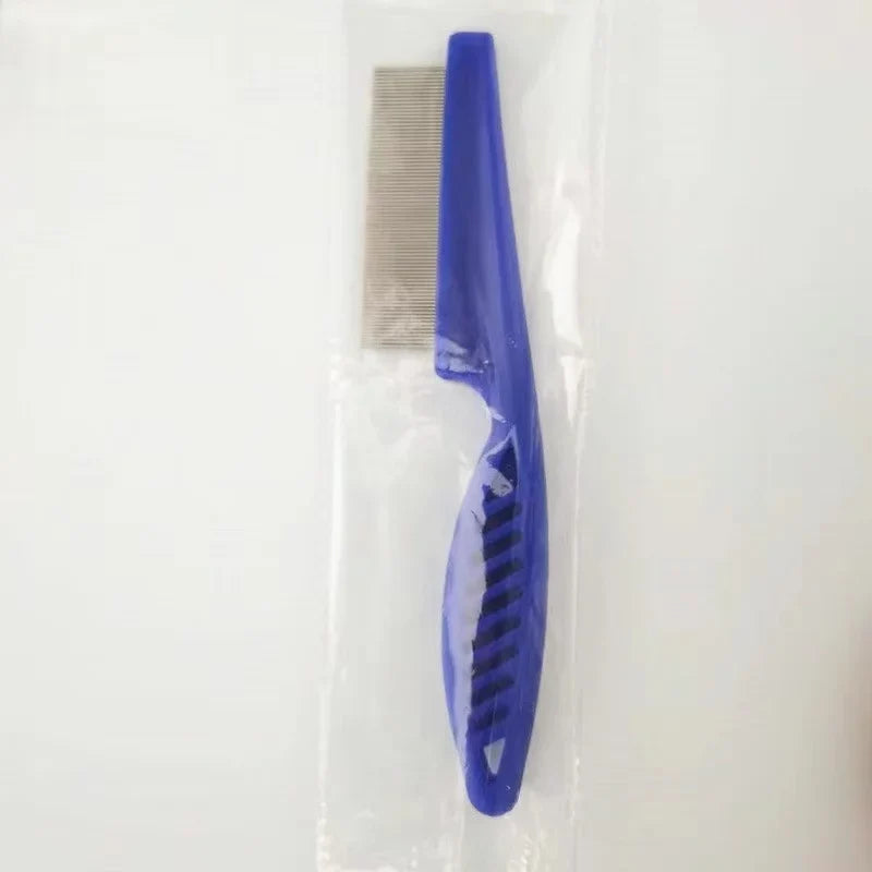 Stainless Steel Pet Grooming Comb - Flea & Shedding Brush for Cats & Dogs, Massage Device