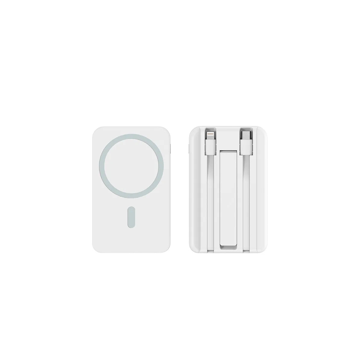 Power2026 Edition Bank Magnetic Cordless Charger - Slim Travel-Friendly Battery, 2 Cables, Fast Charging Back to School