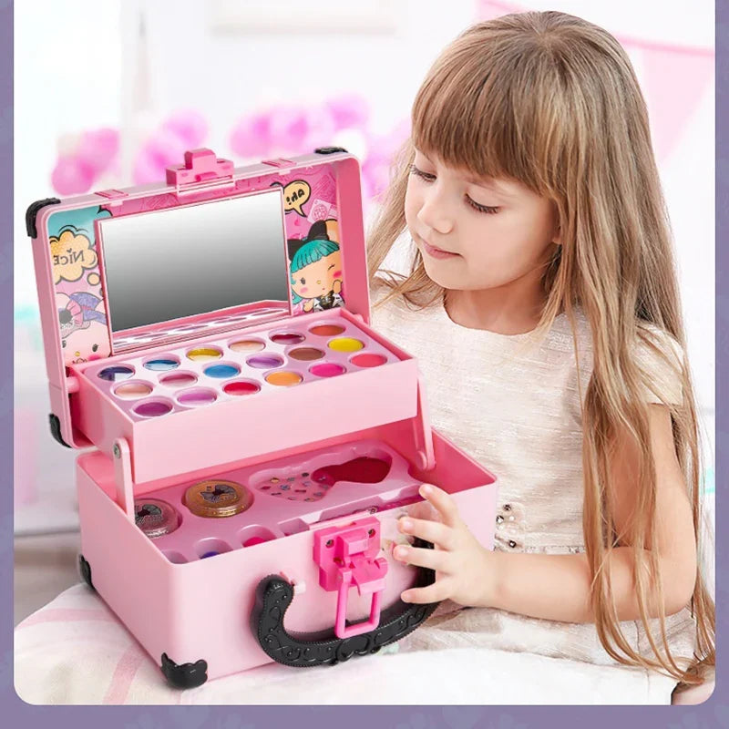 Princess Makeup Play Kit for Kids - Safe, Non-Toxic Cosmetic Kit with Lipstick & Eye Shadow