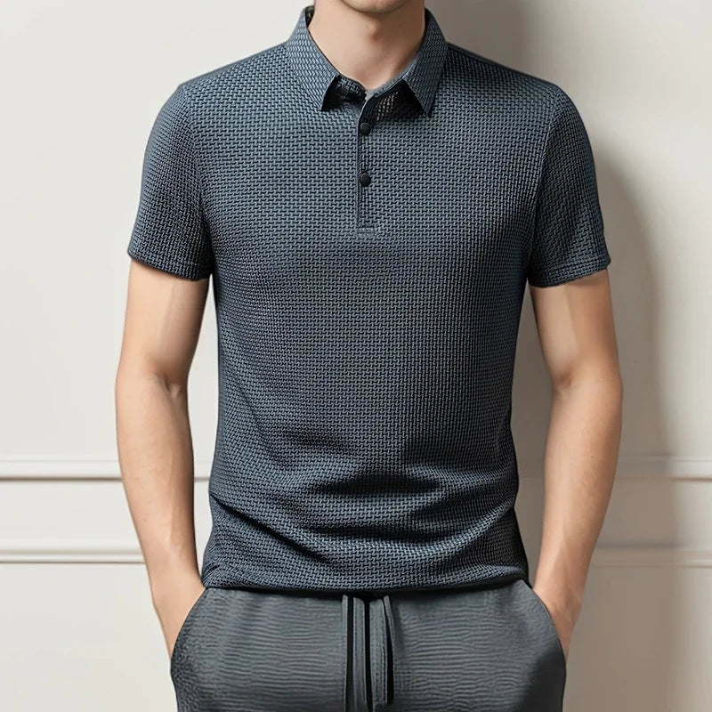 short sleeve, casual summer style, slim fit versatile top – Breathable men's polo shirt