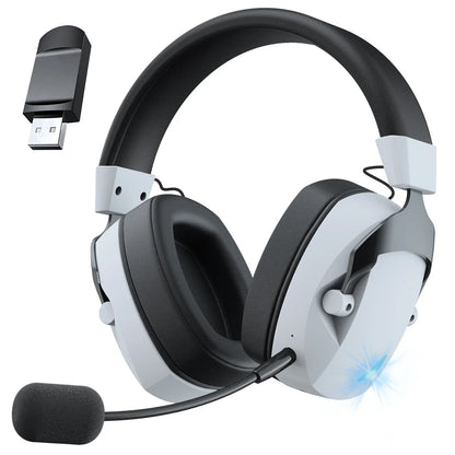 Cordless Gaming Headset Detachable Mic Multi Mode Comfort