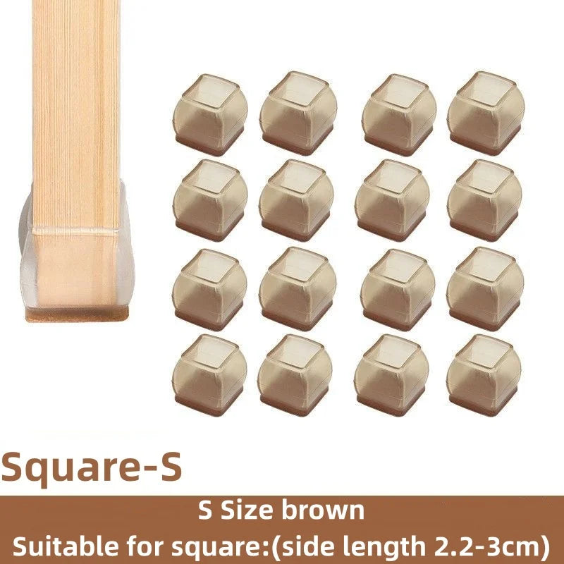 Floor Protectors Chair Feet Leveling Mat 2026 – Silicone Anti-Slip Furniture Leg Pads 16-Pack
