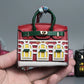 Inspired Birkin Mini Hand Bag - Platinum Bag Charm