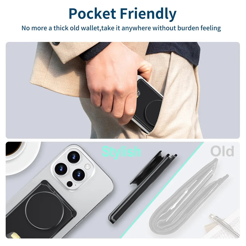 Magnetic2026 Edition Wallet With Expanding Grip For Phones Universal Card Holder Case Anti Scratch And Dustproof Back To School