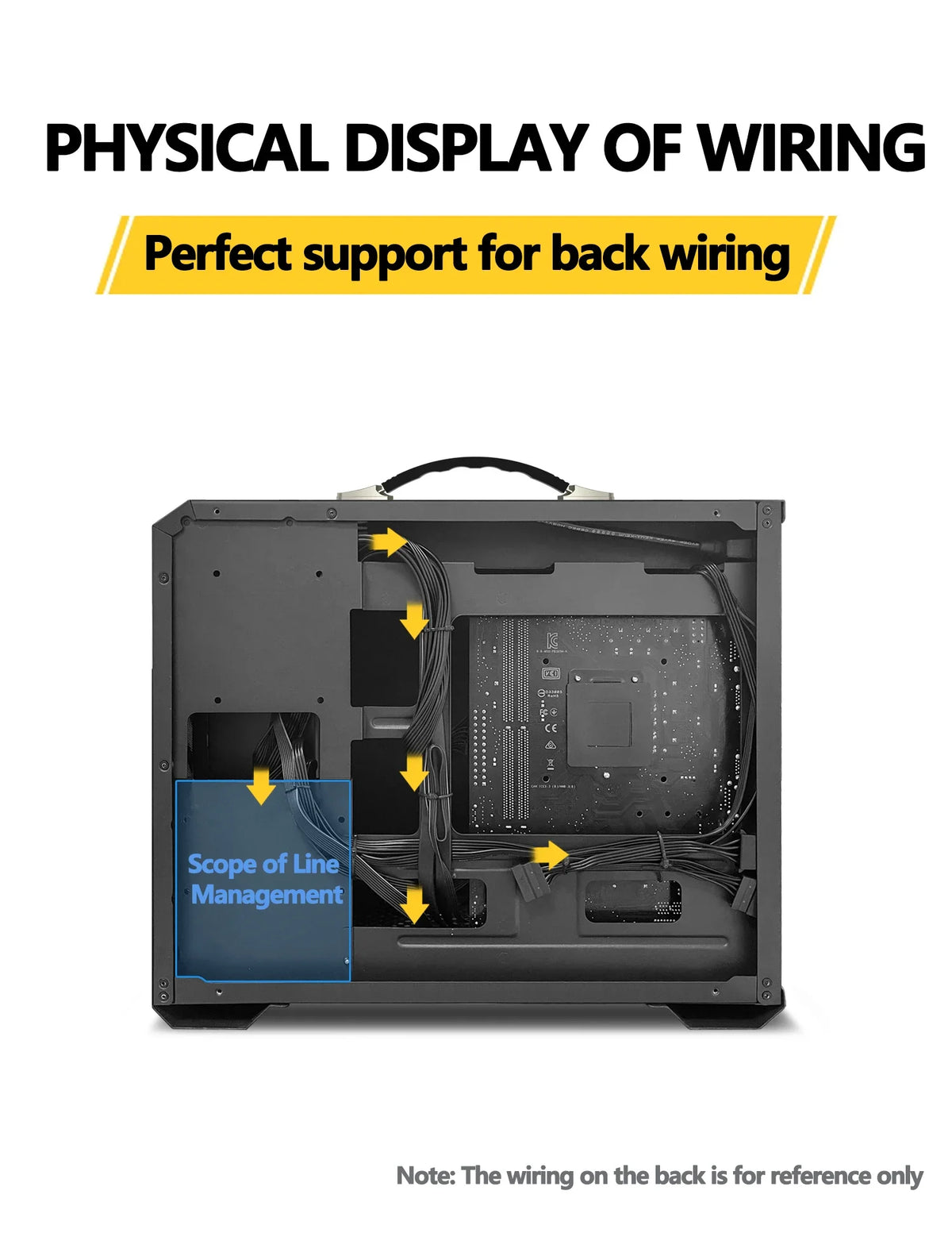 Mini ITX Case Glass Side 240mm Watercooling Travel-Friendly
