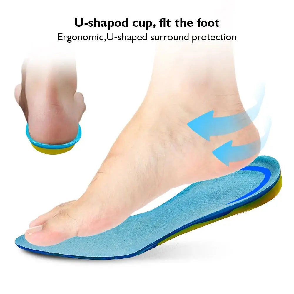 Non Gel Slip Shoe Insoles Silicone Massaging Orthotic Plantar Fascia Insole