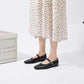 Women Supportive Mary Jane Flats - Square Toe, Leather