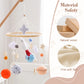 Rocket Wooden Crib Mobile Newborn Sensory Toys Soothing