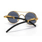 Punk Retro Round Sunglasses for Men & Women - Fashionable Double Bridge Design for Travel and Shopping