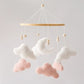 Crib Wooden Mobile Felt Bear Musical Newborn Sensory Toys