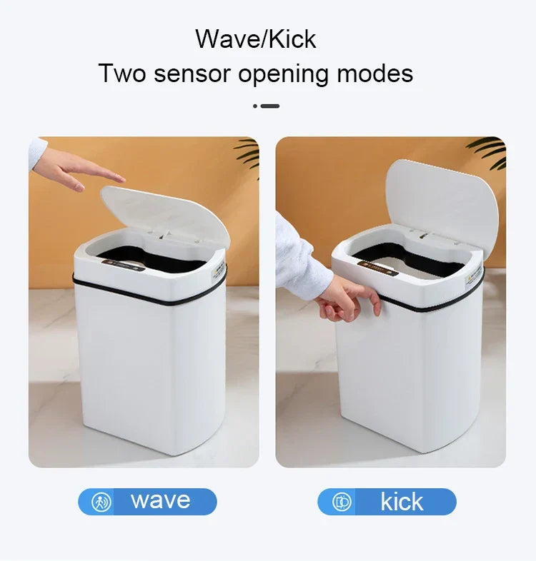 Sensor Smart Trash Can Rectangular Kitchen Bathroom