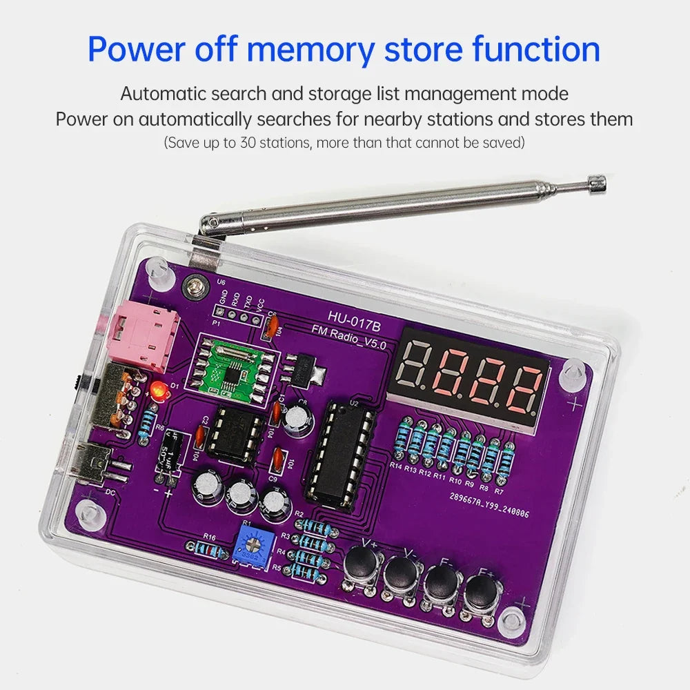 DIY FM Radio Kit 87-108MHz Flexible Frequency Soldering Practice Kit Back to School 2026 Gift