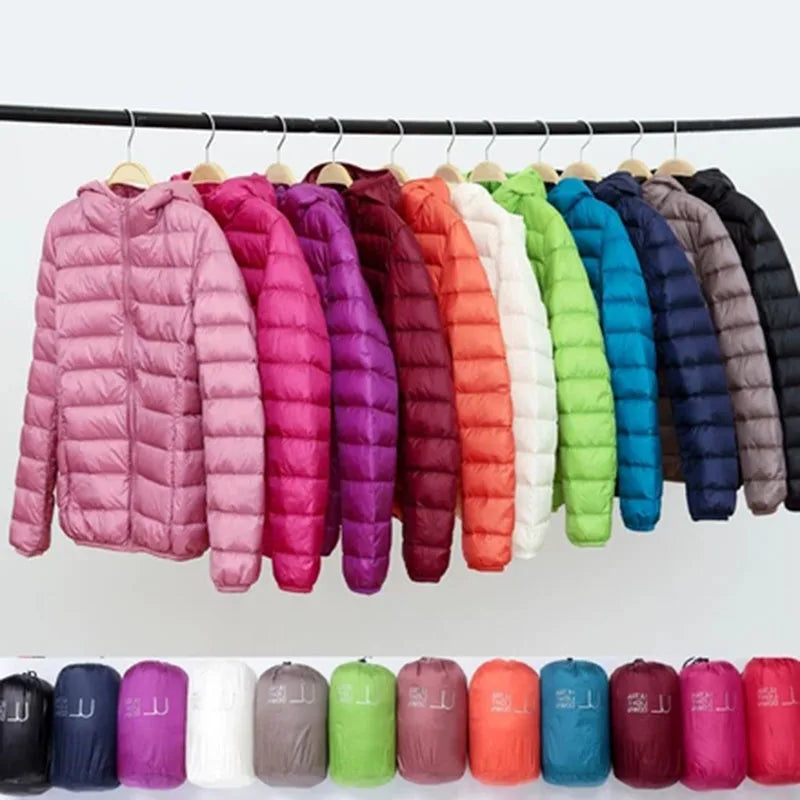 Light Women’s Down Jacket - Hooded, Packable Travel