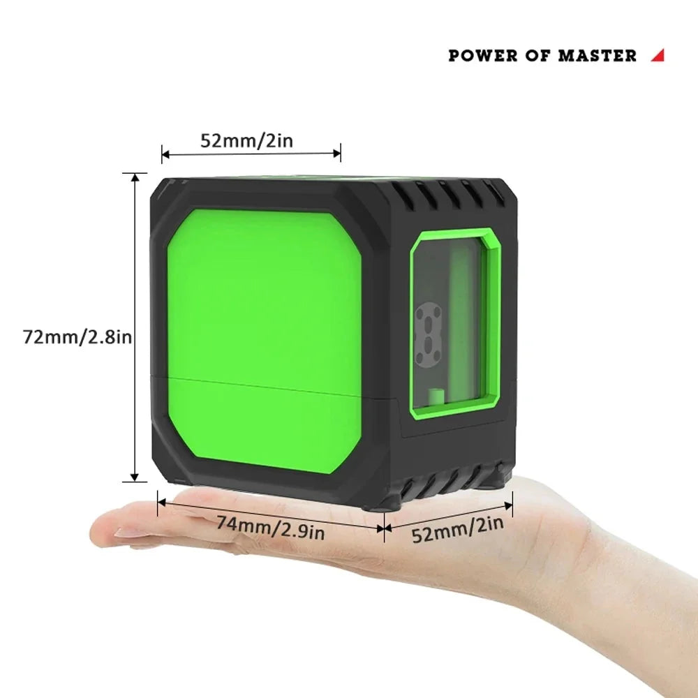 Mini Laser Level with Self-Leveling Green Beams - USB Charging Household Tools