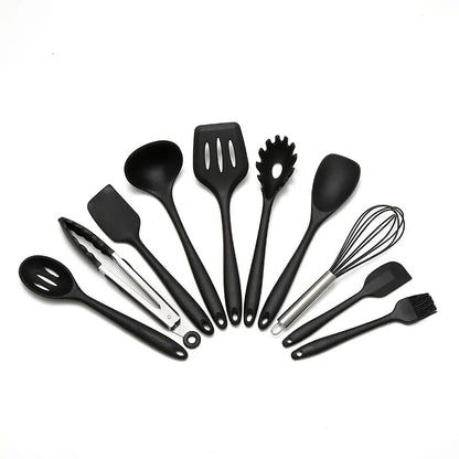 10 PCS Silicone Cookware Kit Kitchen Tools Nonstick Baking Utensils
