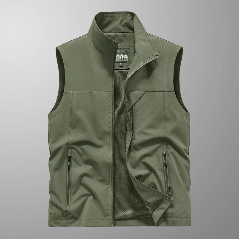 Water-Resistant Multi-Use Mens Vest - Sleeveless Polyester