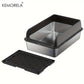 Semi-Enclosed Leak-Proof High-Sided with Mat 2026 – KEMORELA Extra Large Stainless Steel Cat Litter Box