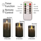 3Pcs/Kit LED Flameless Candles with Remote Control - Flickering Light for Weddings & Household Decor