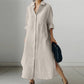 Light Shirt Dress for Women, Elegant Spring Style, Multi-Use Casual & Formal Wear