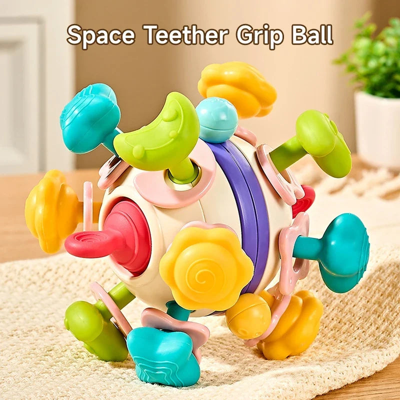 Teether Baby Rattle Hand Grip Sensory Ball Toy Newborn