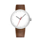 leather strap, round dial, minimalist everyday timepiece – Timeless unisex quartz wristwatch