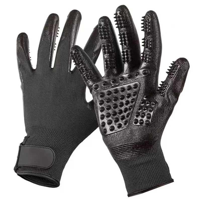 Grooming Pet Gloves Teal Rubber Bath Gloves Spring 2026 Hair Removal Non Slip Gentle Massage