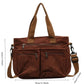 multi-pocket, casual commuter tote, oversized – Relaxed women's corduroy messenger bag