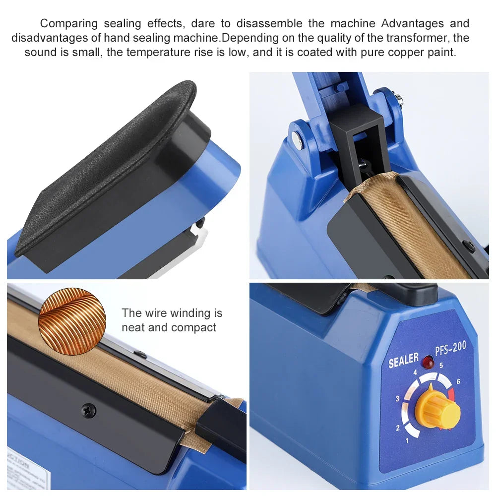 Heat Sealer 8 Inch Hand-Held Impulse Bag Sealer Travel-Friendly Packaging Device Fall 2025 Airtight Food Storage