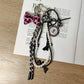 Rope Braid Bag Charm Leather Dachshund Keychain Aesthetic
