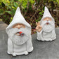 Garden Funny Gnome Statue - Hand Painted Resin Outdoor Ornament, Fall 2026 Yard Decor Gag Gift