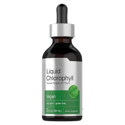 Chlorophyll Liquid Drops Mint Flavor 59 ml, Non-GMO Gluten-Free Herbal Dietary Supplement for Wellness Fall 2026 Trend